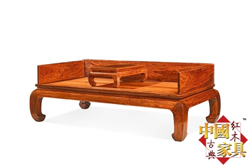 1 越南黃花梨三圍獨板羅漢床