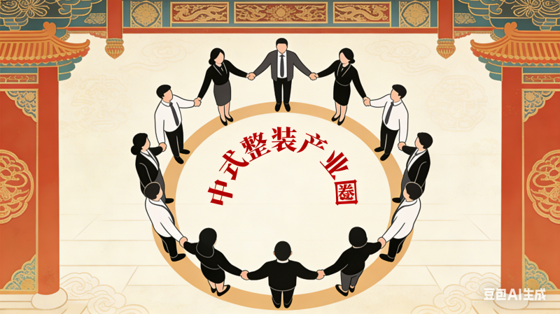 制作中式整裝產業(yè)圈圖